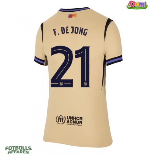 Barcelona Frenkie de Jong #21 Bortatröja Kvinnor 2025-26 Kortärmad